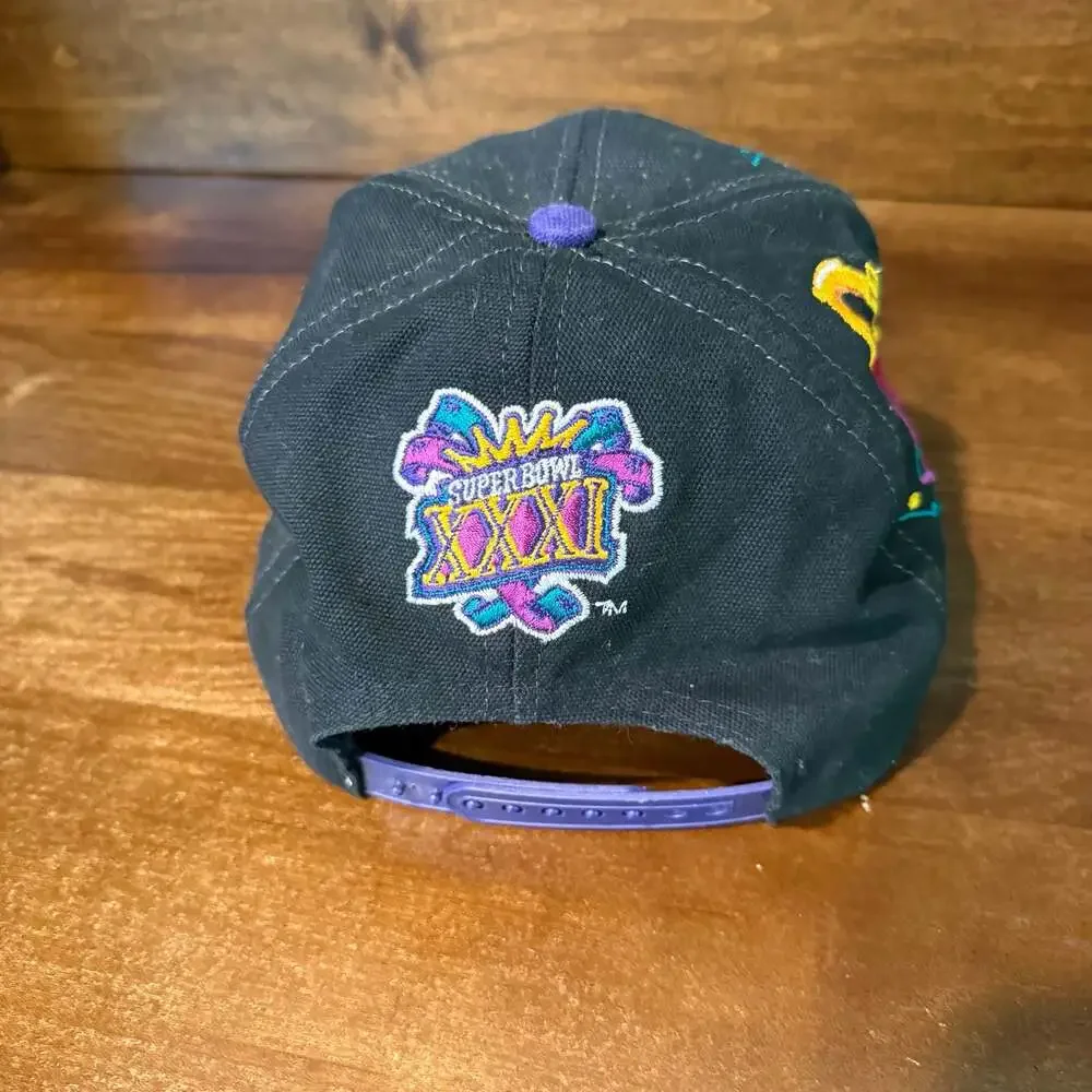 Vintage Logo Athletic Green Bay Packers Super Bowl XXXI Champions Snapback Hat